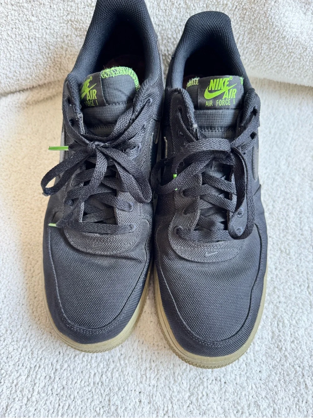 Nike Air Force 1 Low Sustainable Canvas Pack - Black Olive Size 13